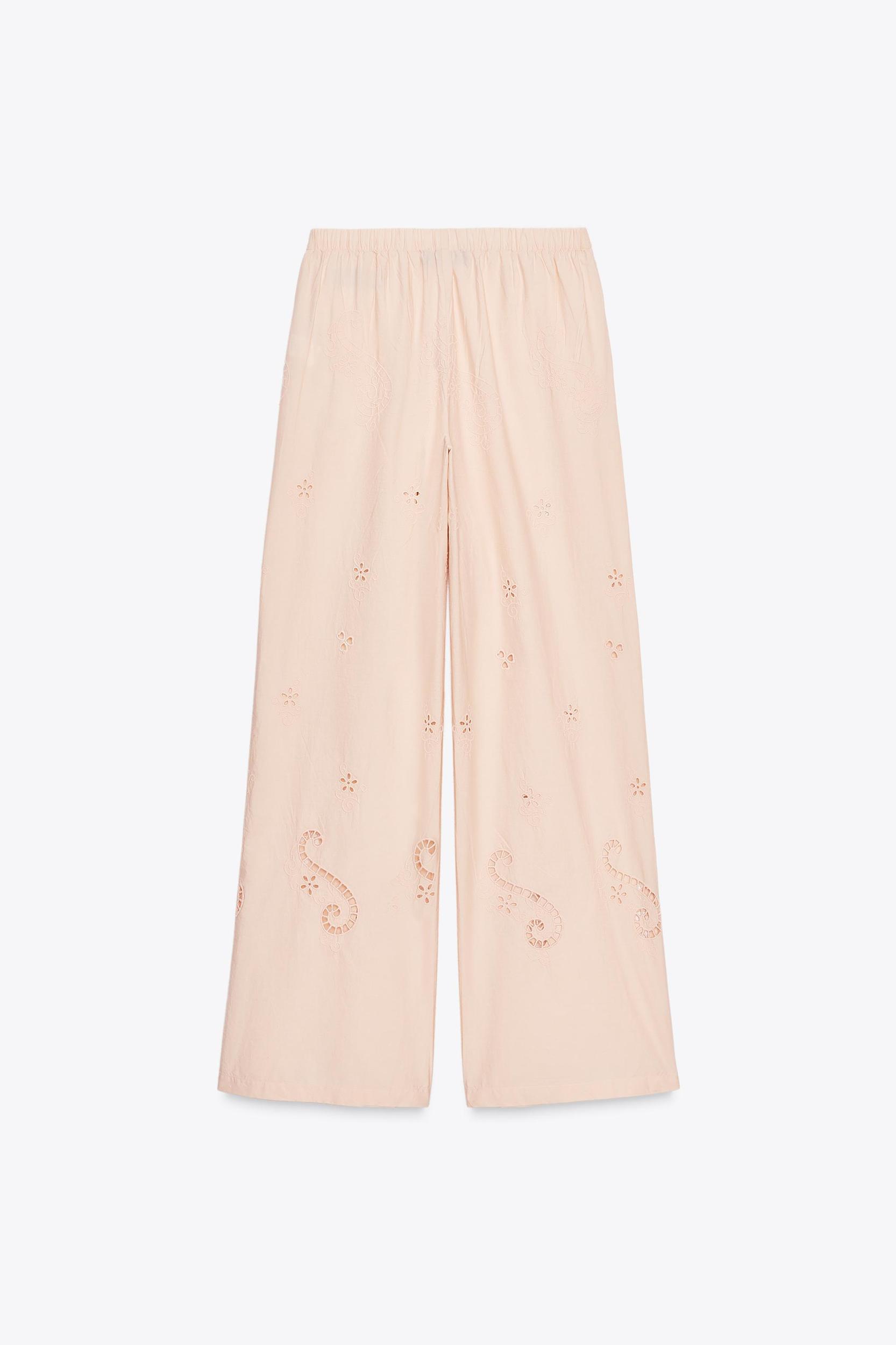 EMBROIDERED PAJAMA PANTS Product Image