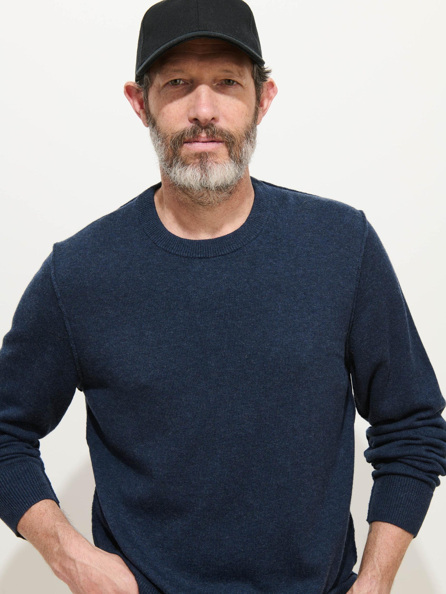 Reverse Seam Crew In Wool Cotton Product Image