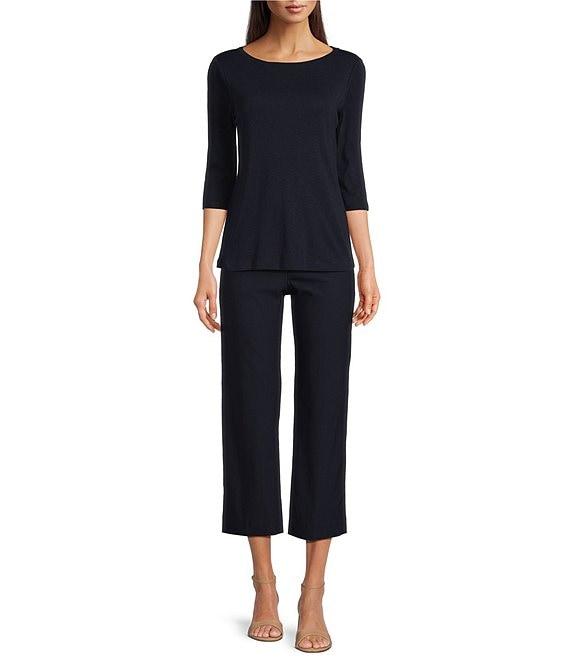 NIC + ZOE Polished Wonder Stretch Wide Leg Cropped Pants Product Image