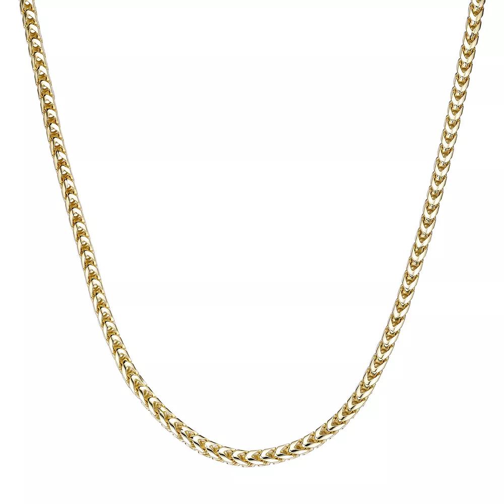 Mens LYNX 14k Gold Over Silver 3.8mm Franco Chain Necklace Gold Tone Product Image