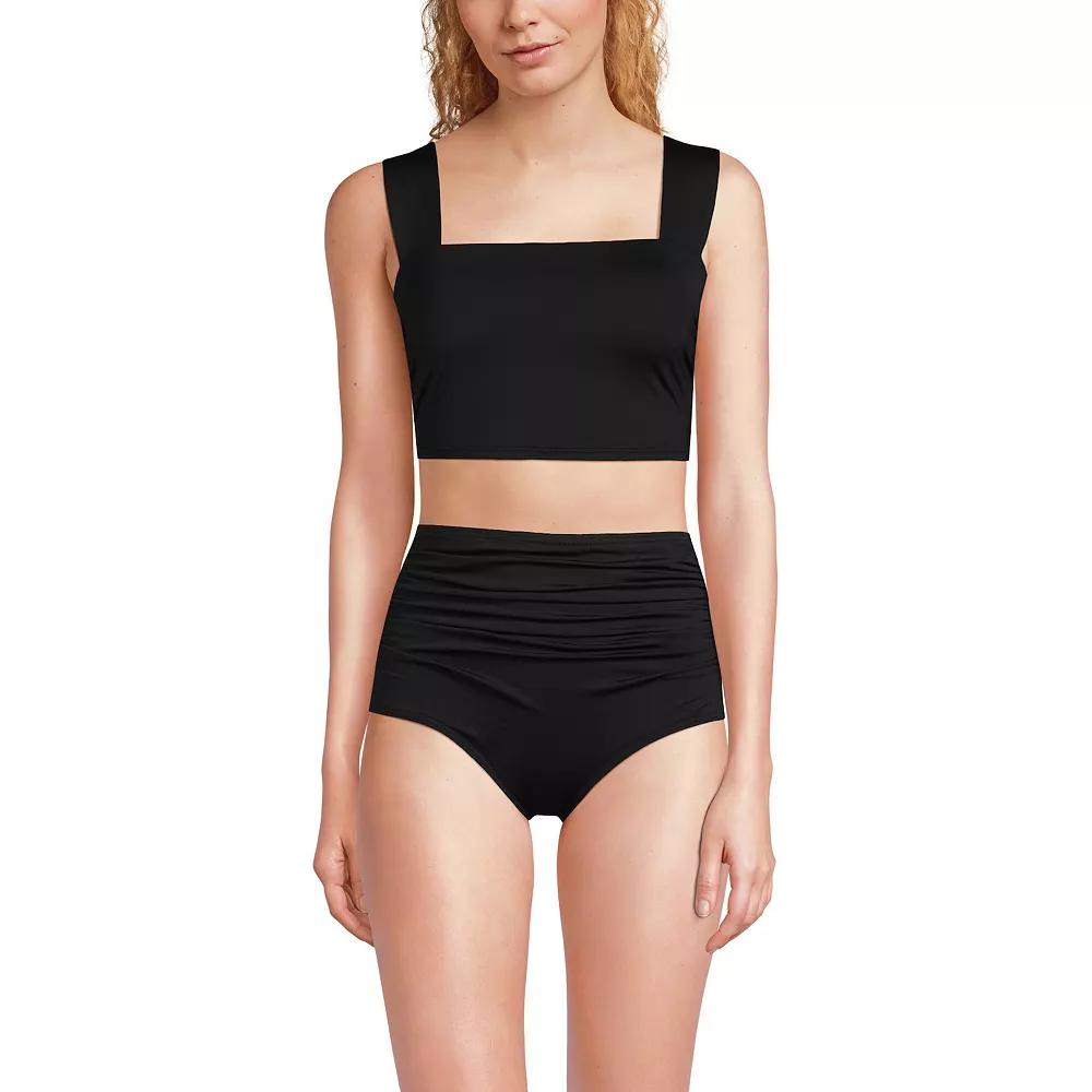Women's Lands' End D-Cup Square Neck Tankini Swim Top,  Product Image