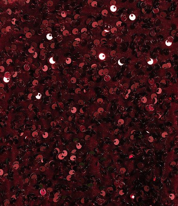 Honey and Rosie Spaghetti Strap A-Line Festive Velvet Dress Product Image