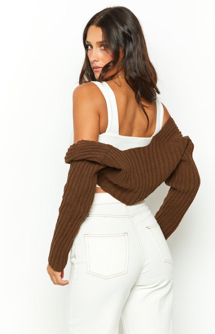 Elsa Brown Knit Bolero Product Image