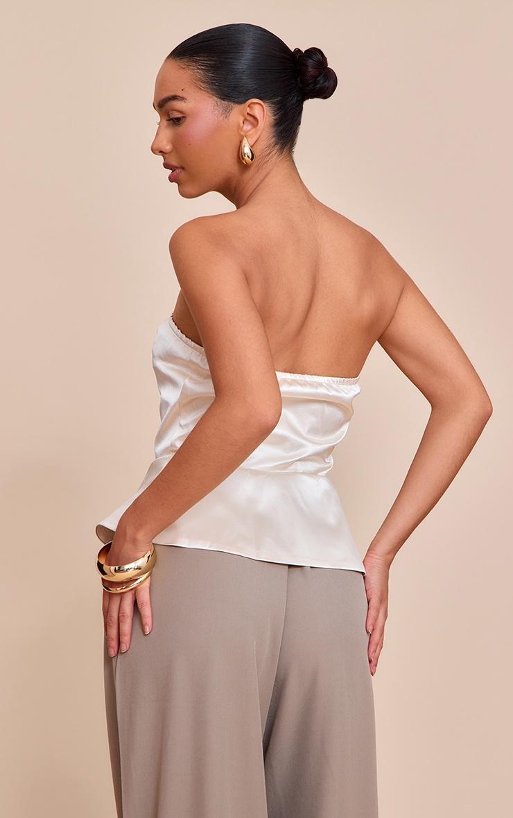 Pearl Satin Peplum Corset Product Image