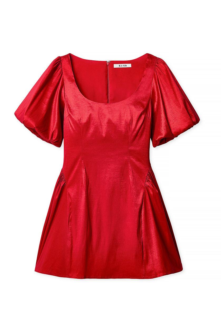Puff Shoulder Mini Dress Product Image