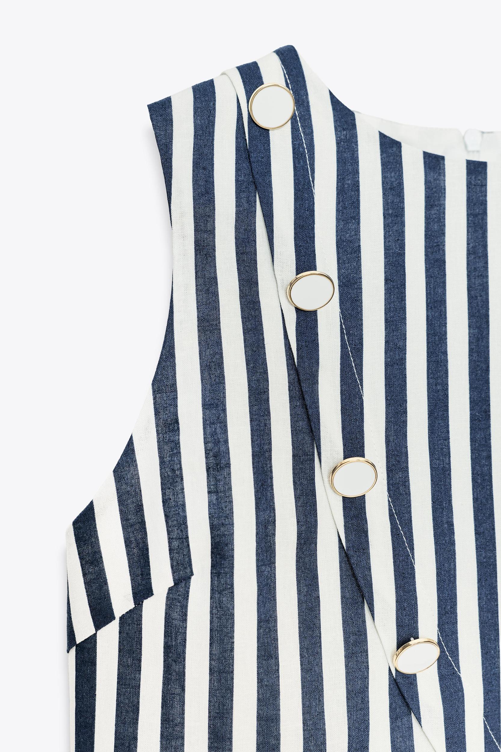 LINEN BELTED COMBINATION MAXI DRESS Product Image