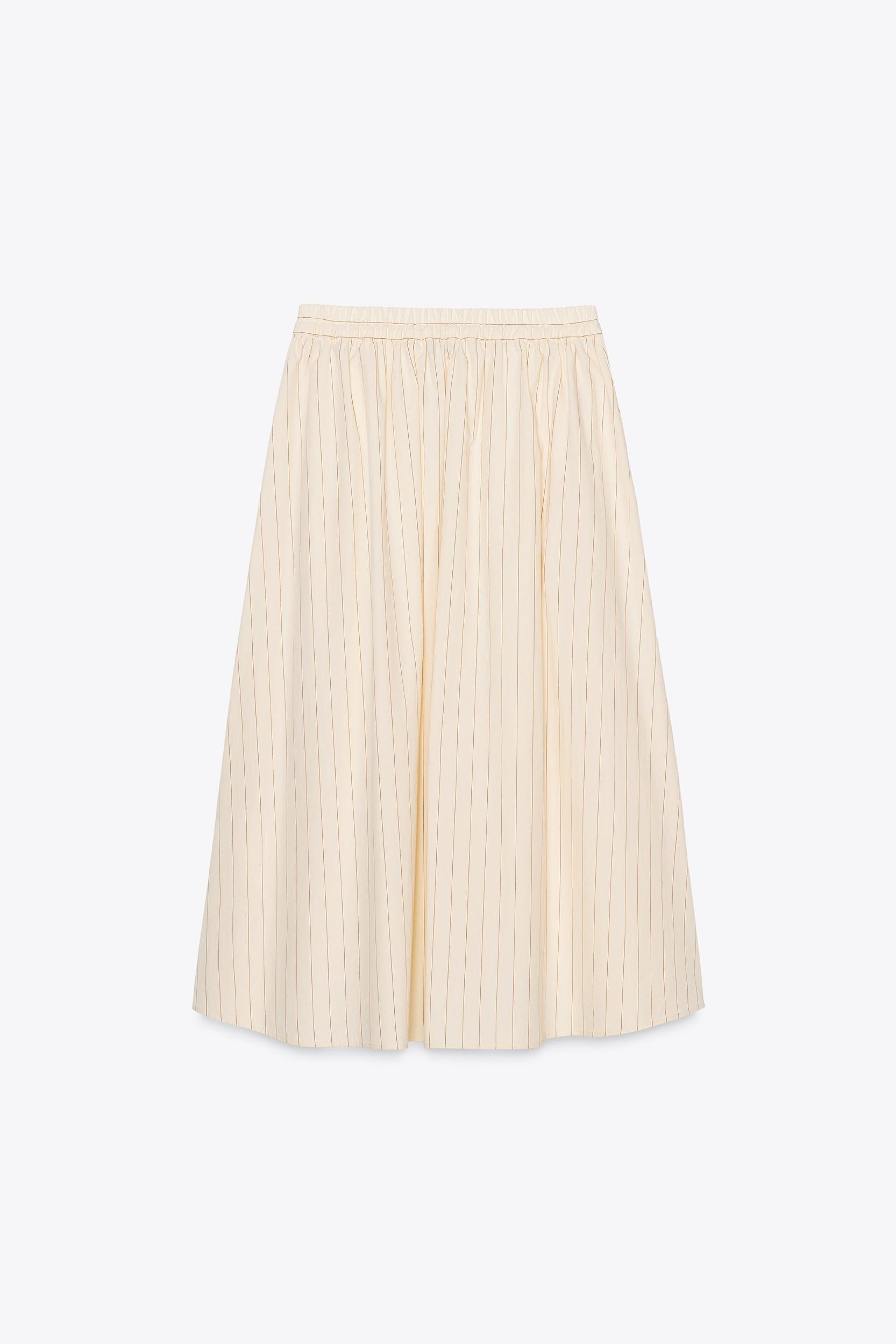STRIPED MIDI SKIRT ZW COLLECTION Product Image