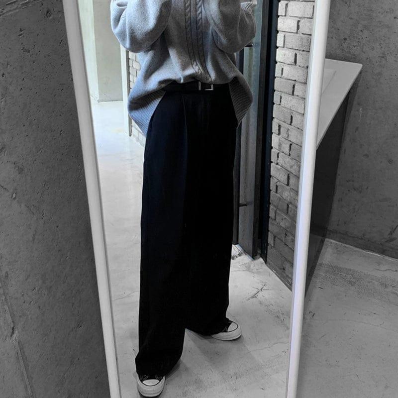 RT No. 11232 RELAX STRAIGHT SUIT PANTS Product Image