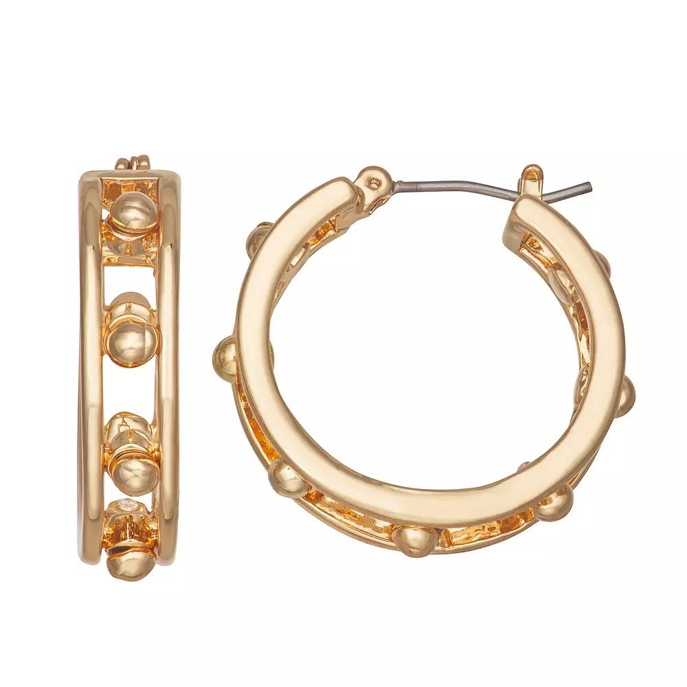 Nine West 25 mm Hoop Earrings, Women's, Gold Tone Product Image