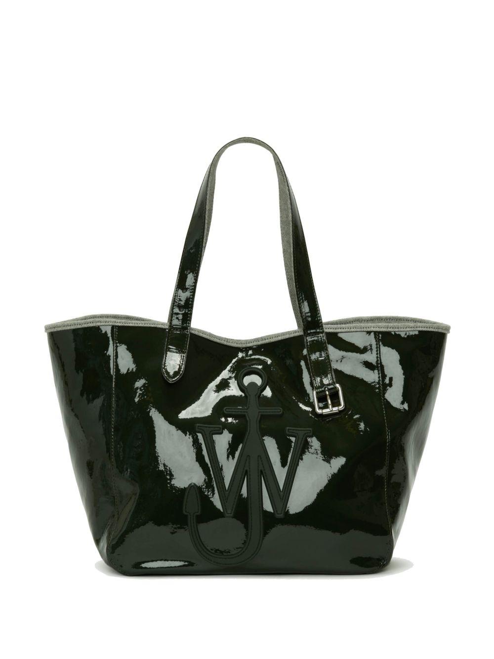 Belt coated-finish denim tote bag  Product Image