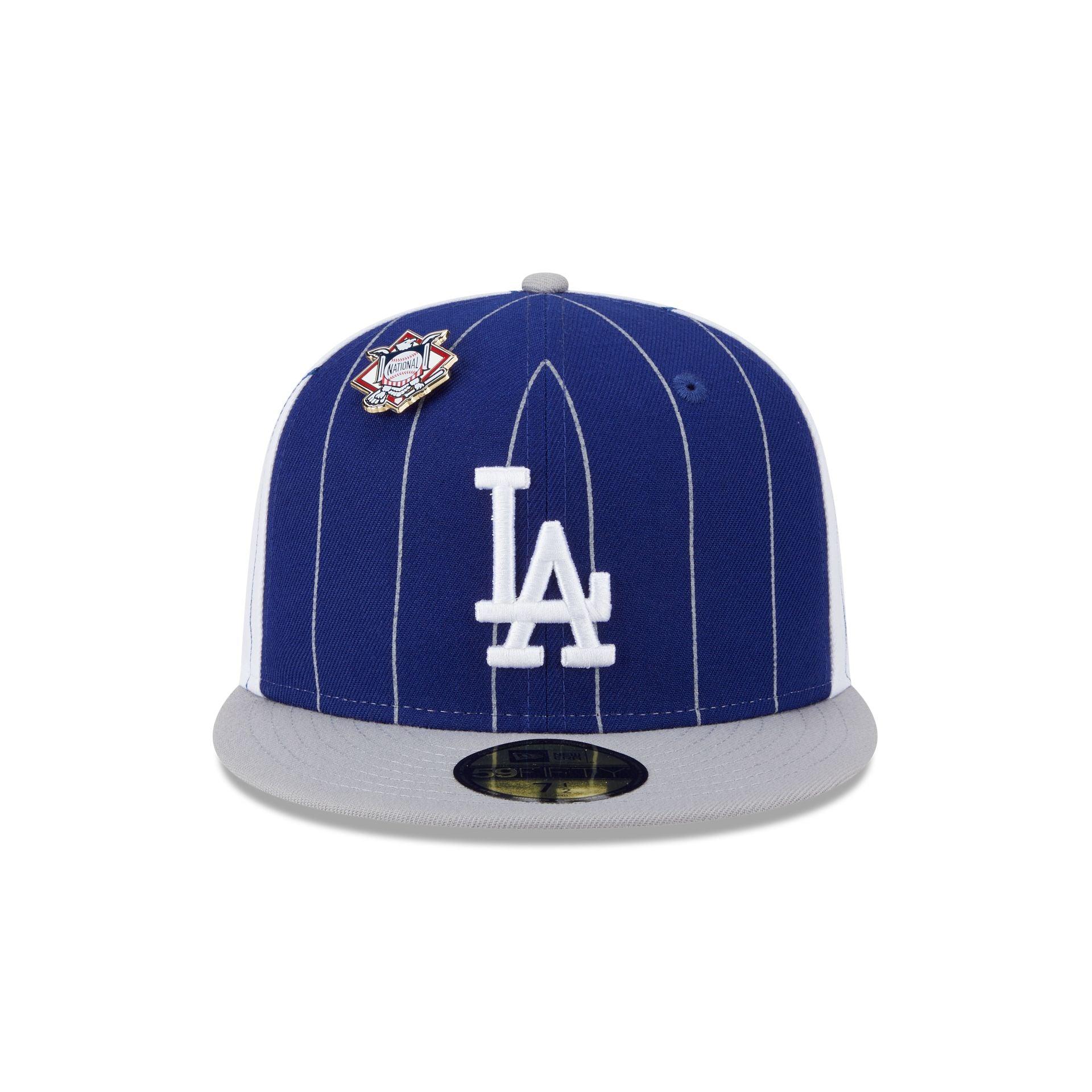Los Angeles Dodgers Pinstripe League Pin 59FIFTY Fitted Hat Male Product Image