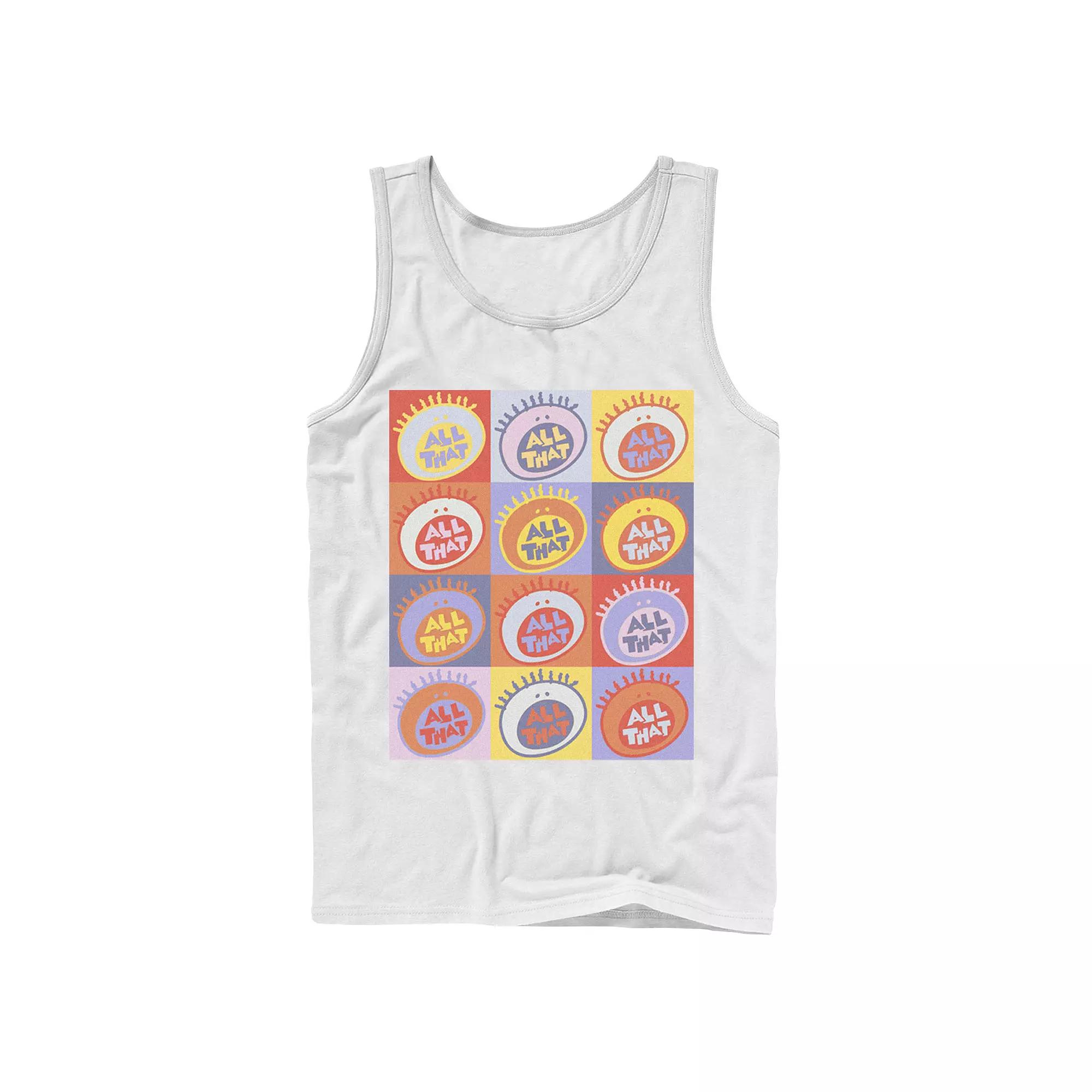 Men's Nickelodeon All That Classic Vintage Logo Panels Graphic Tank Top,  Product Image