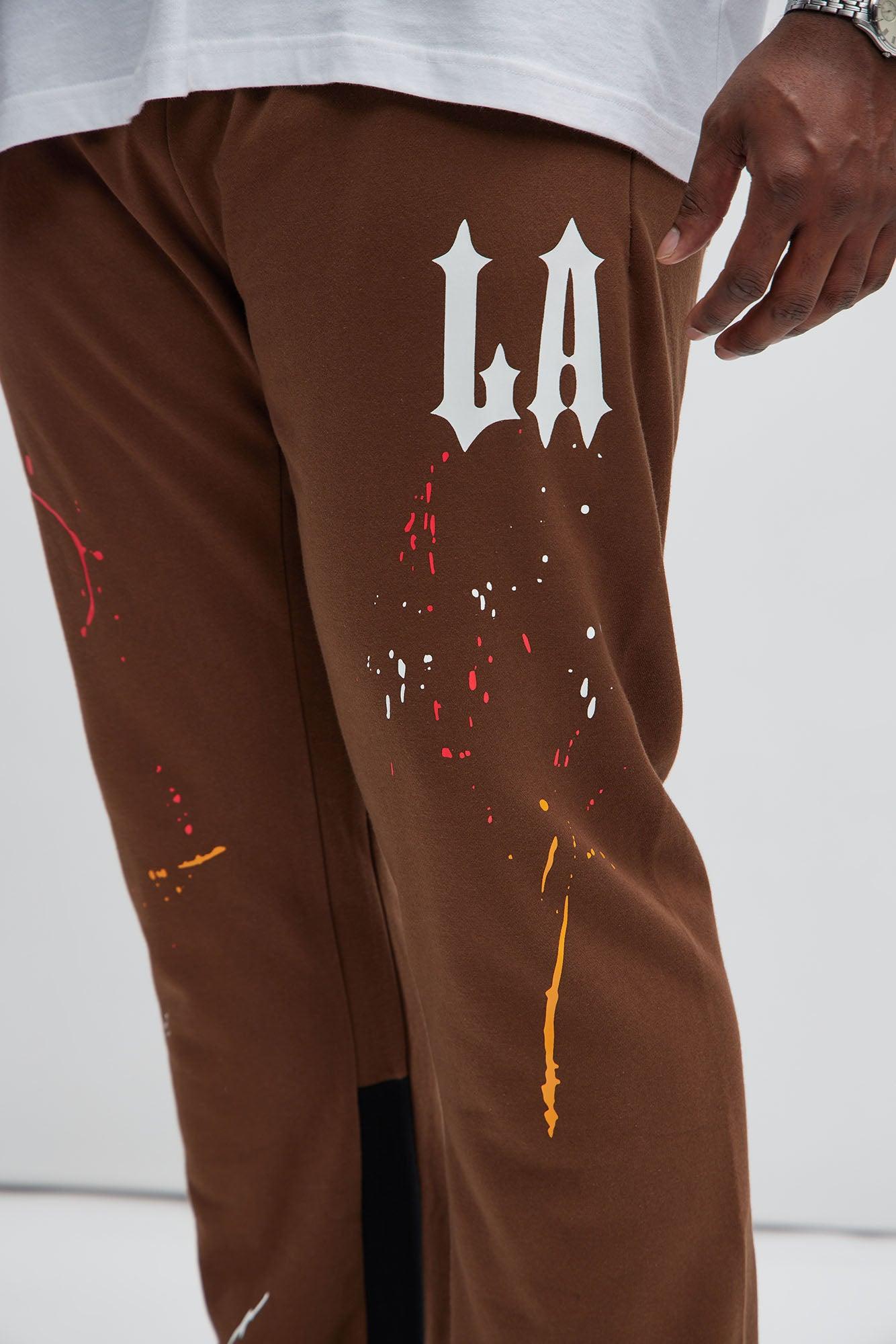 LA Scrap Art Sweatpant - Brown Product Image
