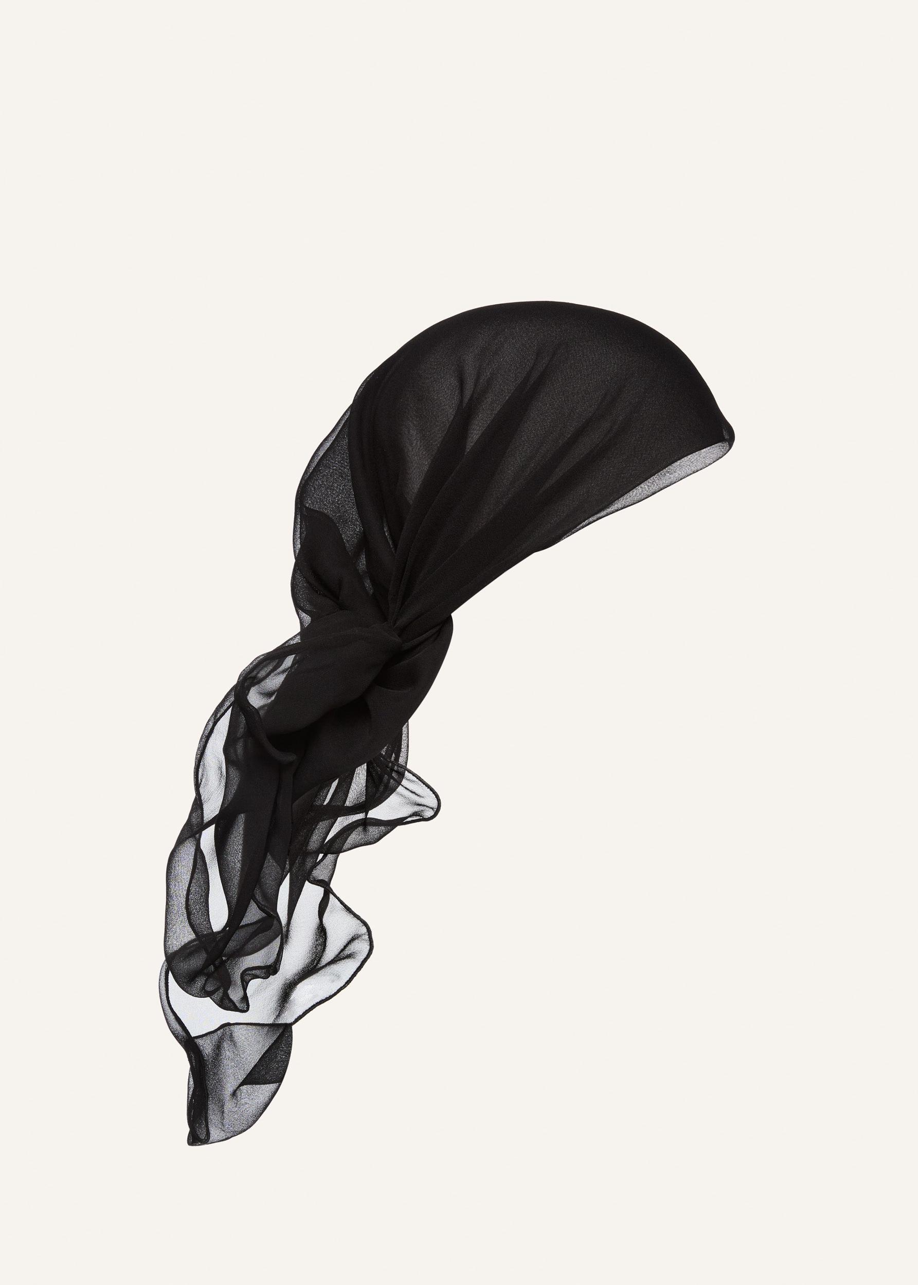 Wired head scarf in black Product Image