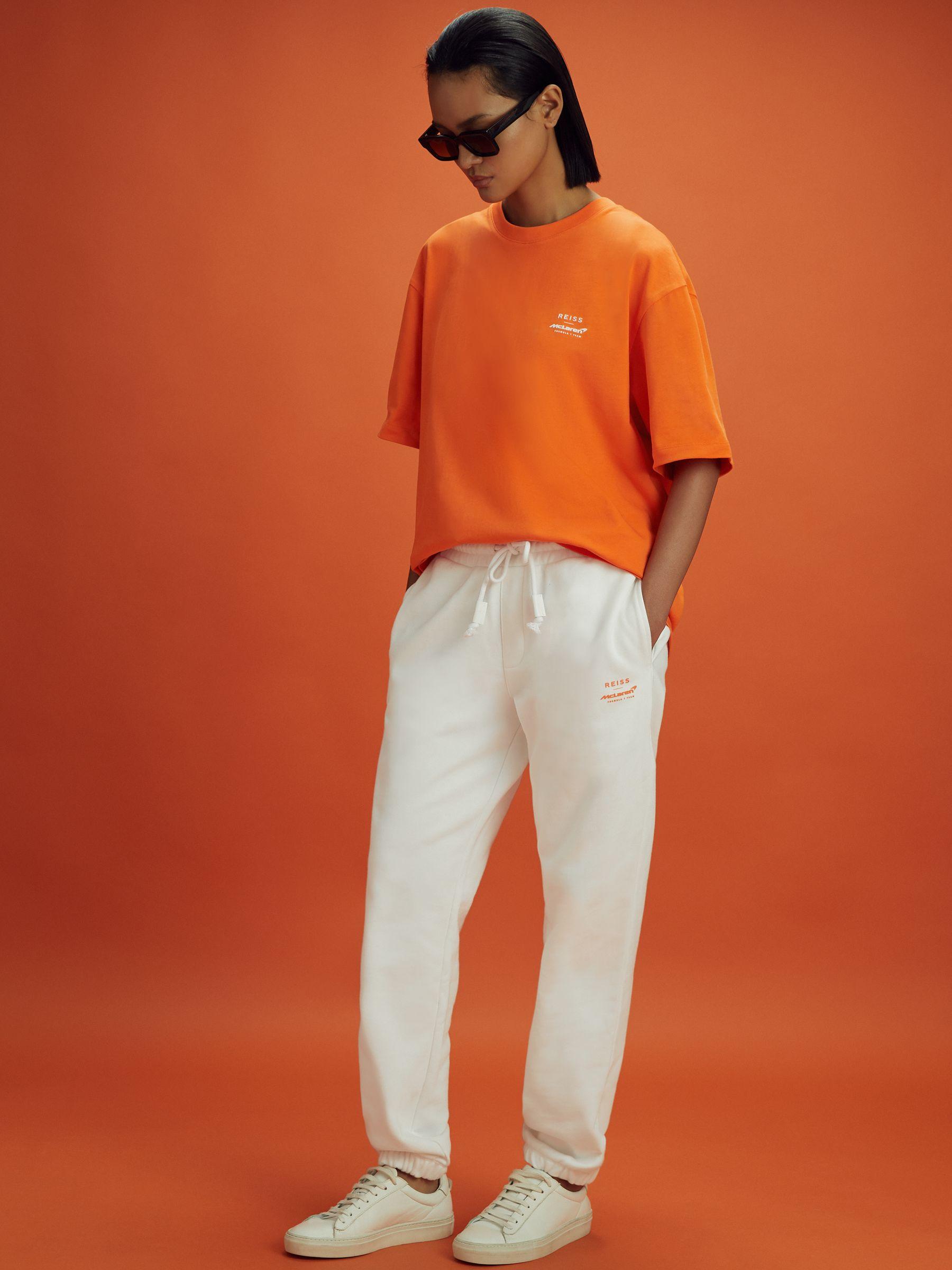 Drawstring Joggers in White Product Image