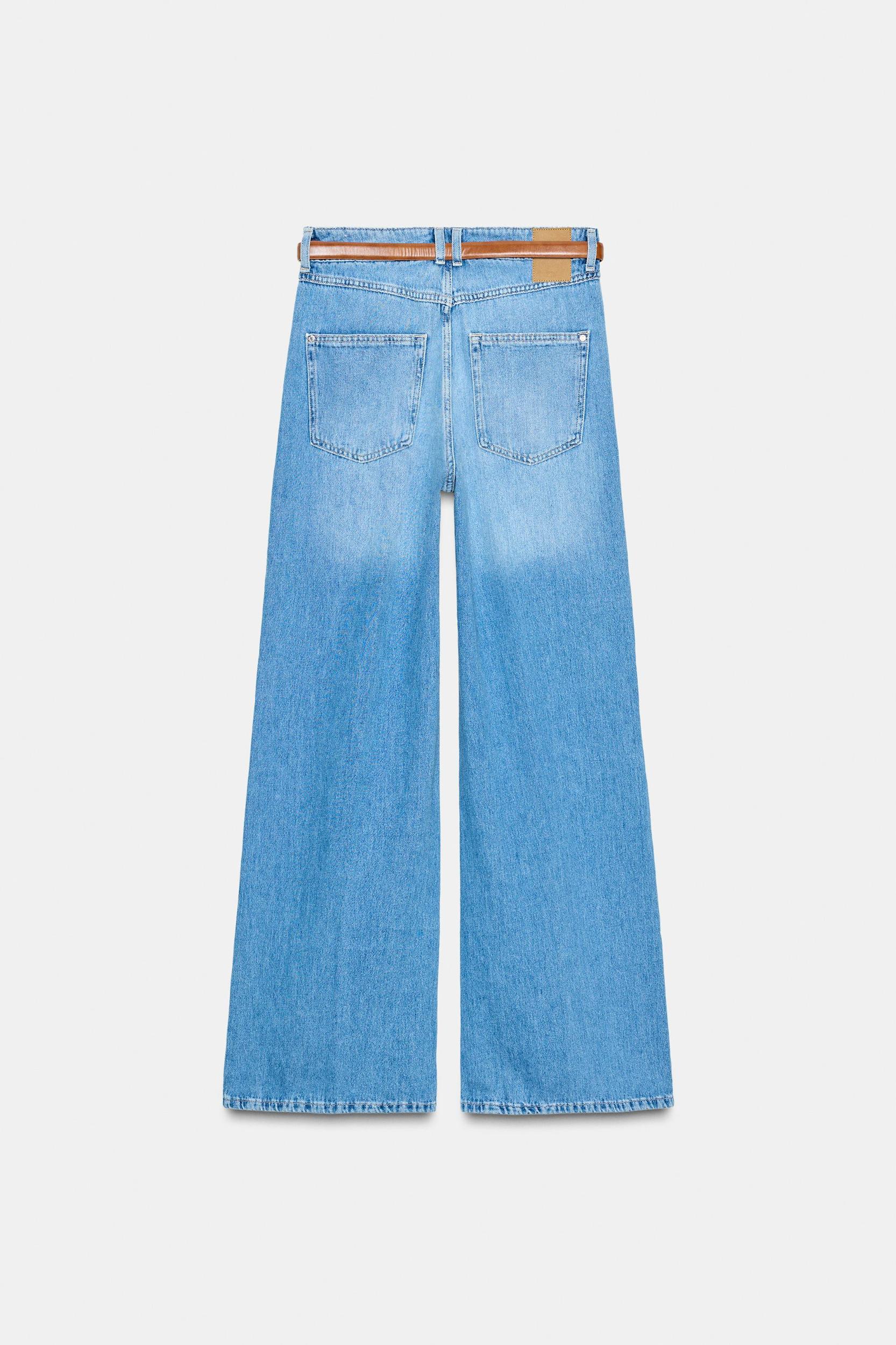 Z1975 HIGH-WAISTED WIDE LEG BELTED JEANS Product Image
