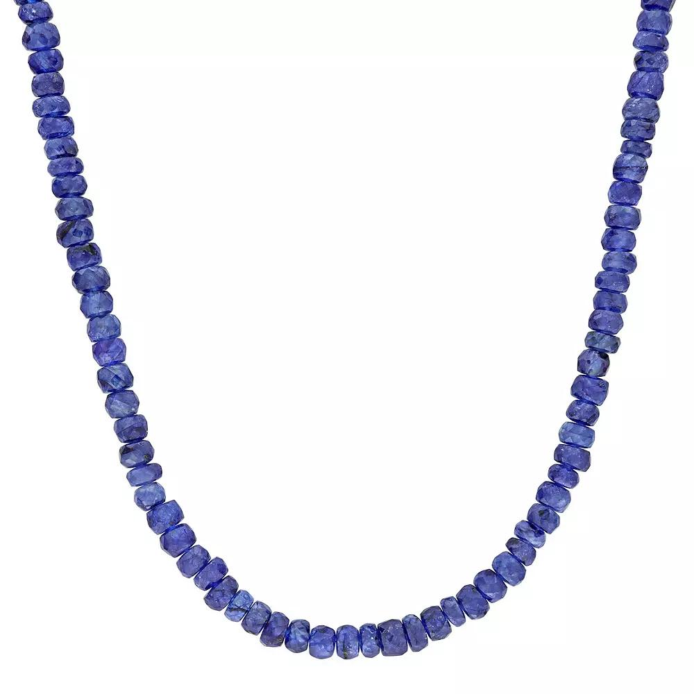 Stella Grace Sterling Silver Blue Sapphire Facetted Bead Necklace, Women's,  Product Image