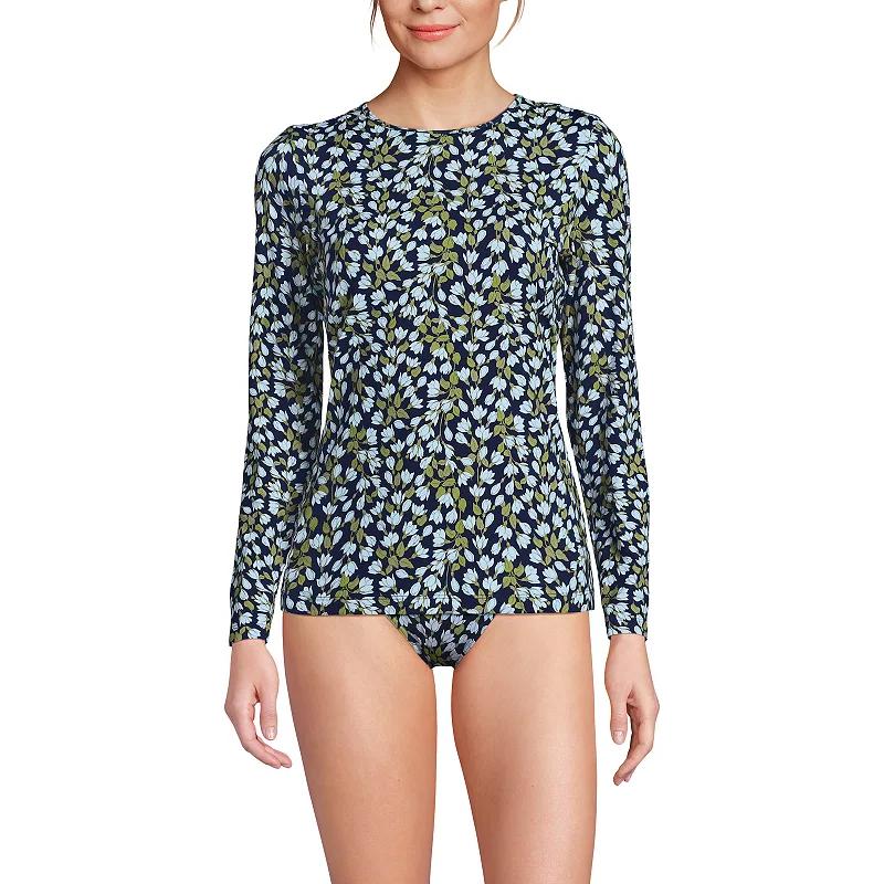Petite Lands' End UPF 50 Long Sleeve Rash Guard, Women's,  Product Image