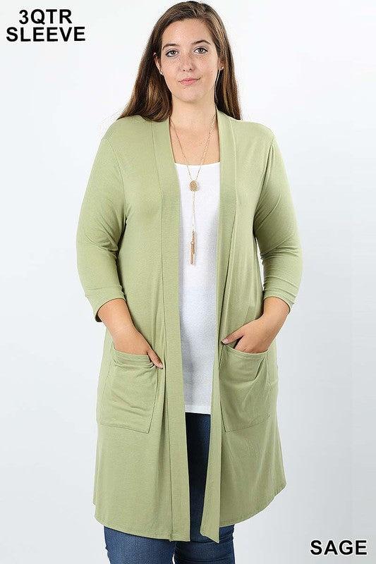 1439   Lauren Slouchy Pocket Cardigan Product Image