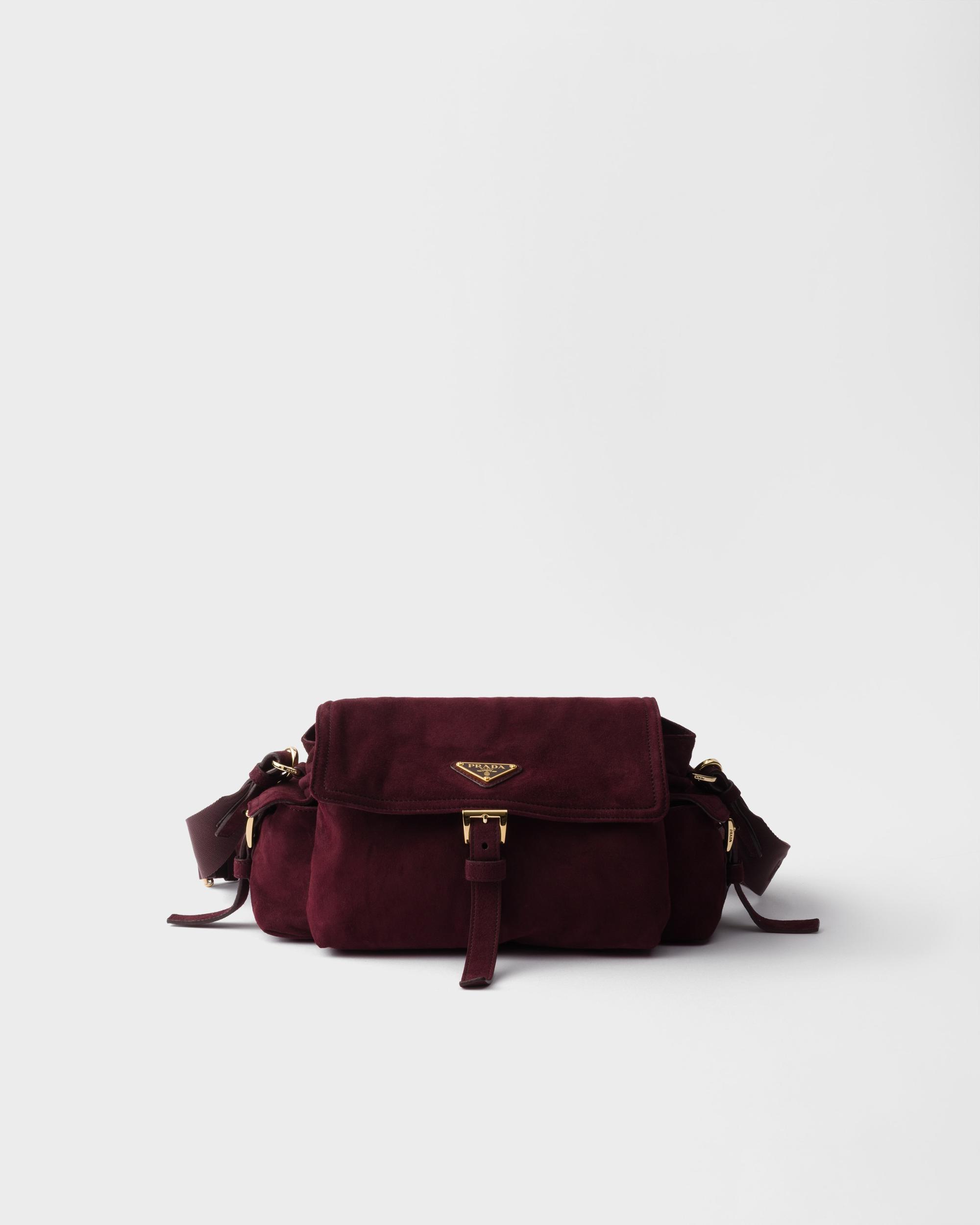 Prada Explore medium suede shoulder bag Product Image