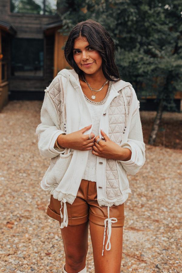 Misty Starlight Light Weight Knit Jacket in Ivory Product Image