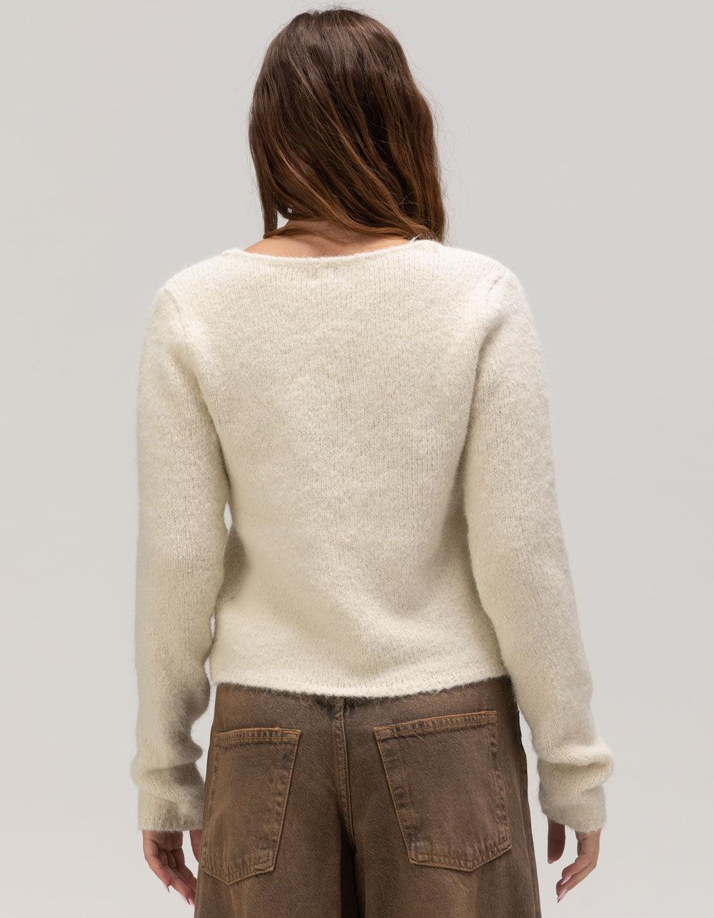 BDG Urban Outfitters Tie Front Womens Cardigan - RED Product Image