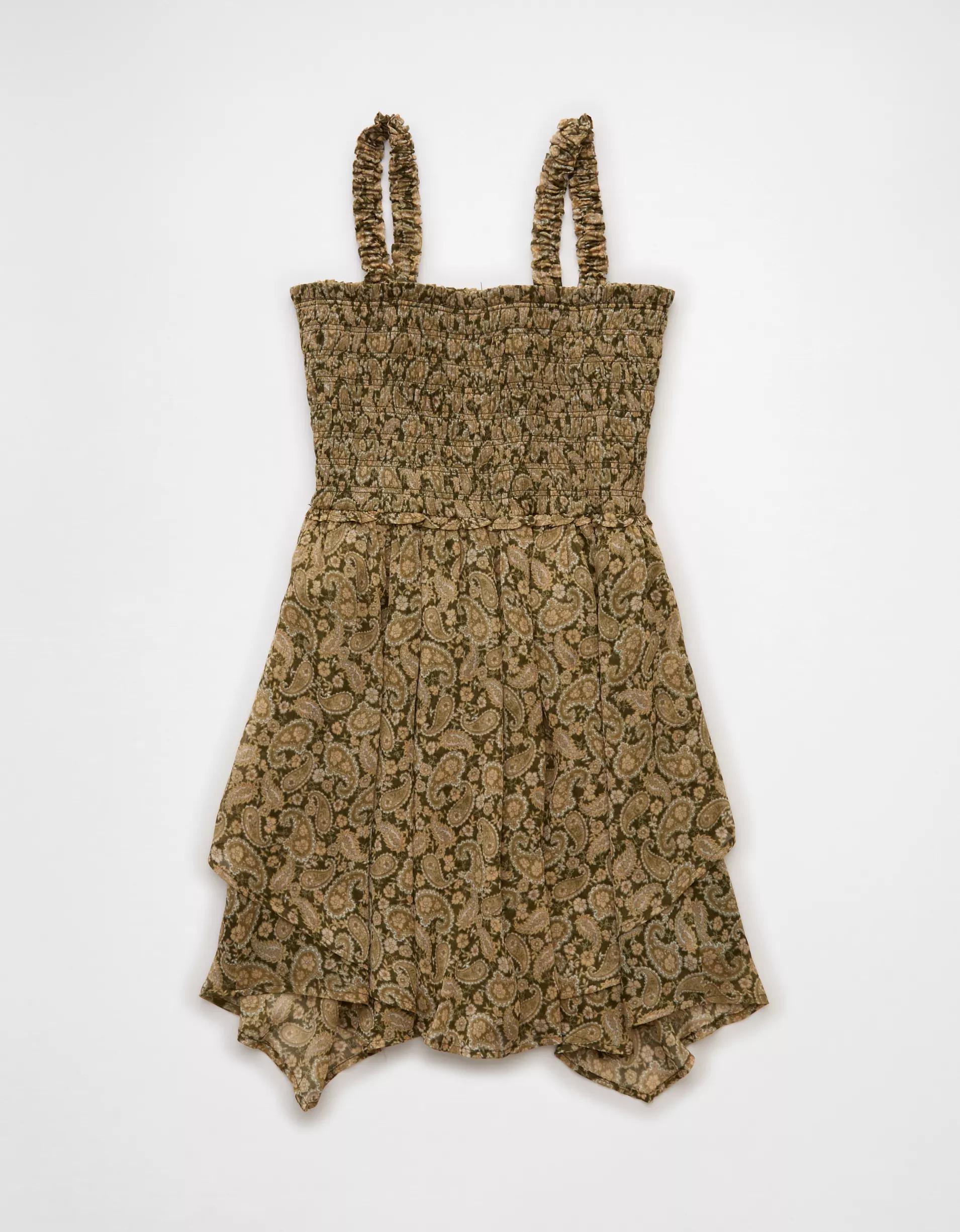 AE Handkerchief Hem Ruffle Floral Mini Dress Product Image