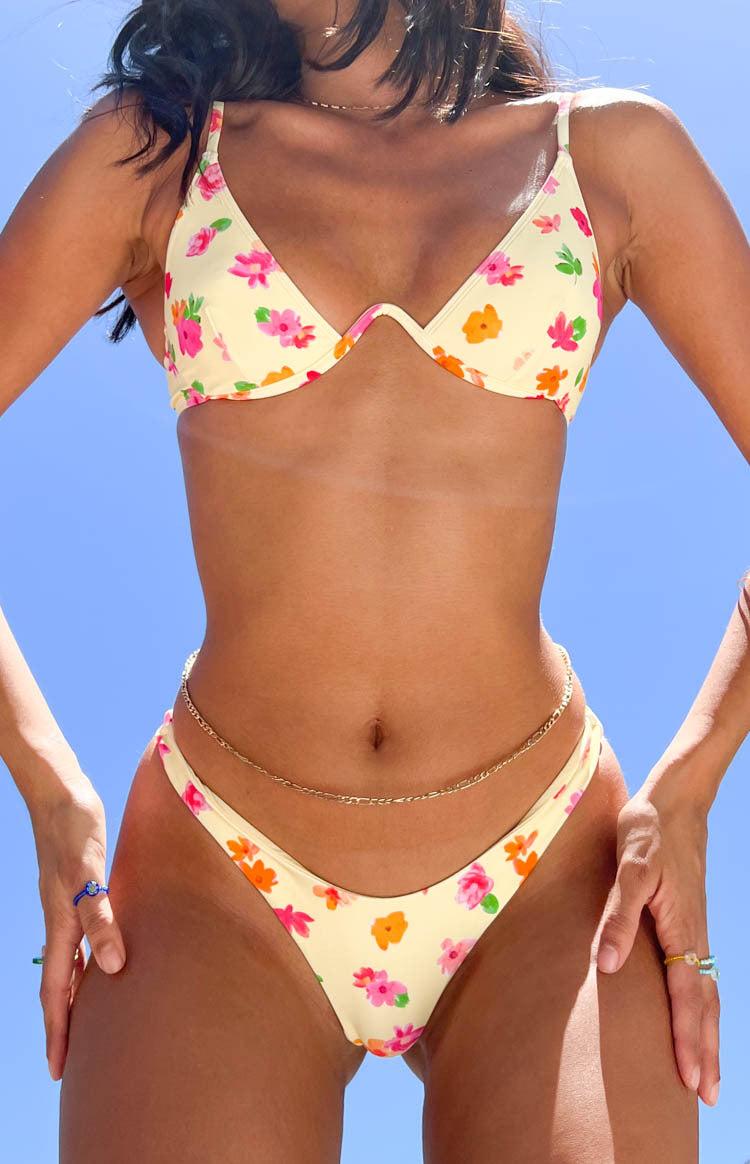 9.0 Swim Bahamas Yellow Floral Bikini Bottoms Baby Product Image