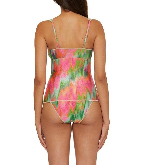 Becca By Rebecca Virtue Mirage Metallic Shirred Back Hipster Swim Bottom Product Image