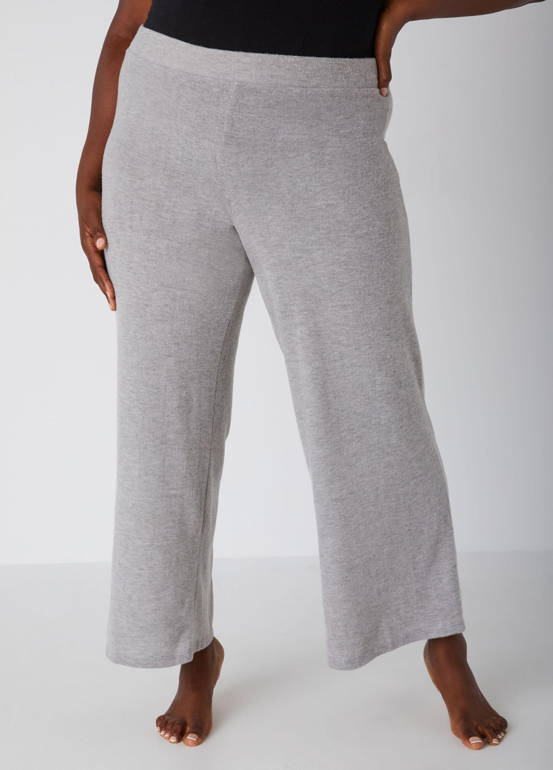 Plus Size Brushed Hacci Knit Lounge Pants Ashley Stewart Product Image