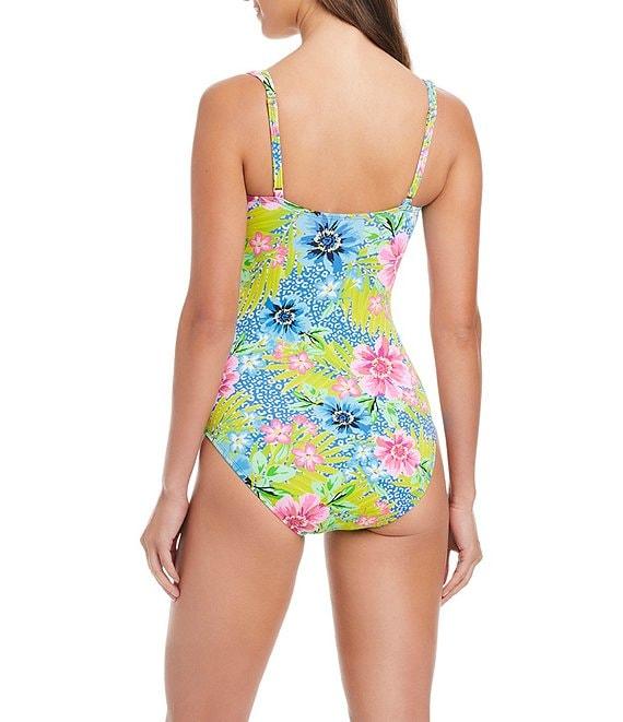 Bleu Rod Beattie Let's Get Away Sweetheart Neck Underwire Shirred Bandeau One Piece Swimsuit Product Image