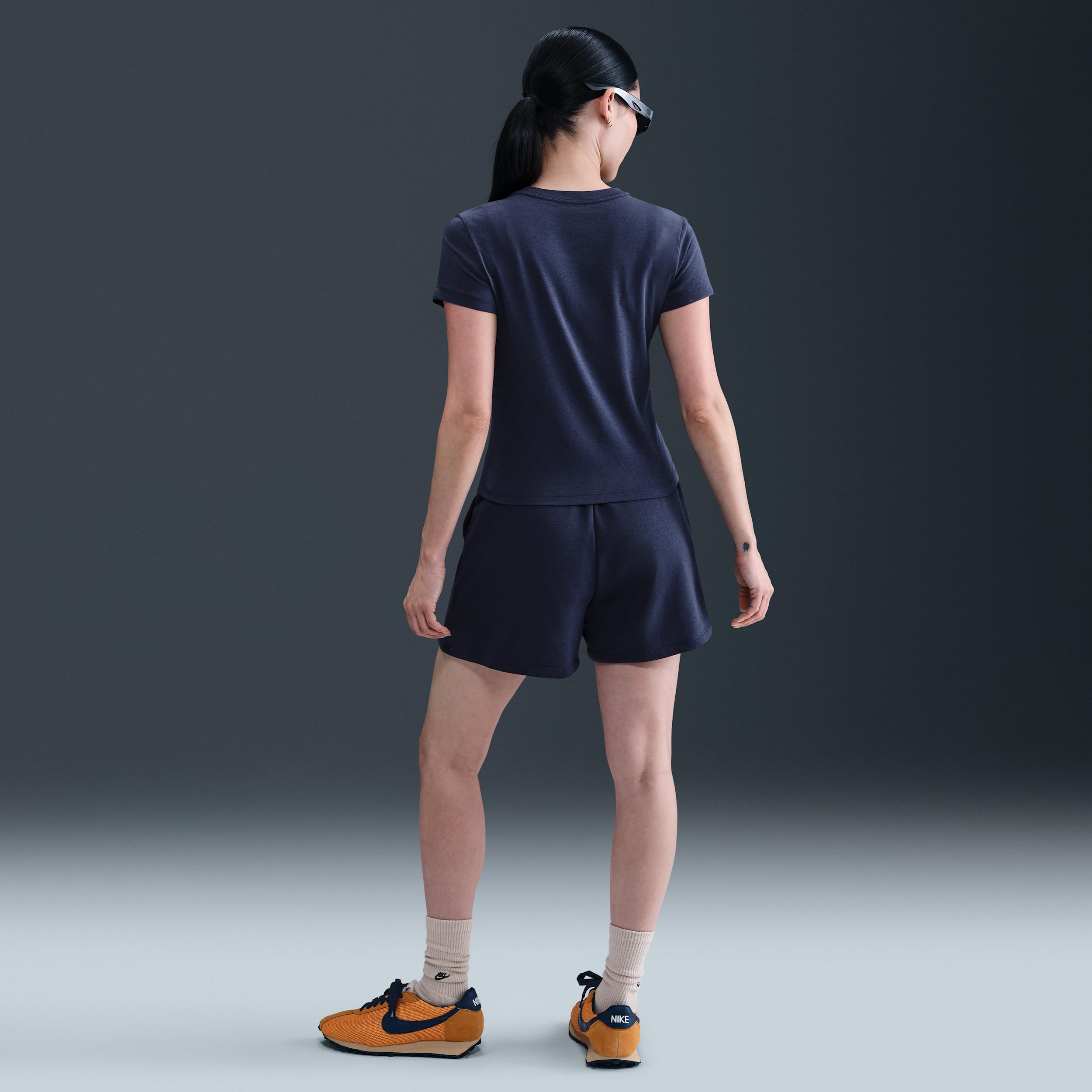 Womens Nike Sportswear Chill Terry Mid-Rise 4 French Terry Shorts | HF6940-410 Product Image