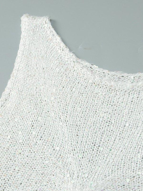 Sequin Cutout Knit Tank Top Product Image