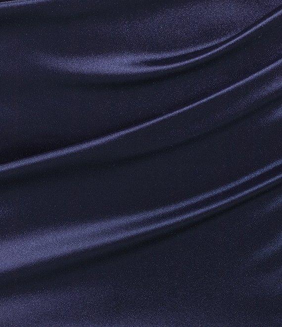 Honey and Rosie Sateen Sweetheart Neck Strapless Corset Long Dress Product Image