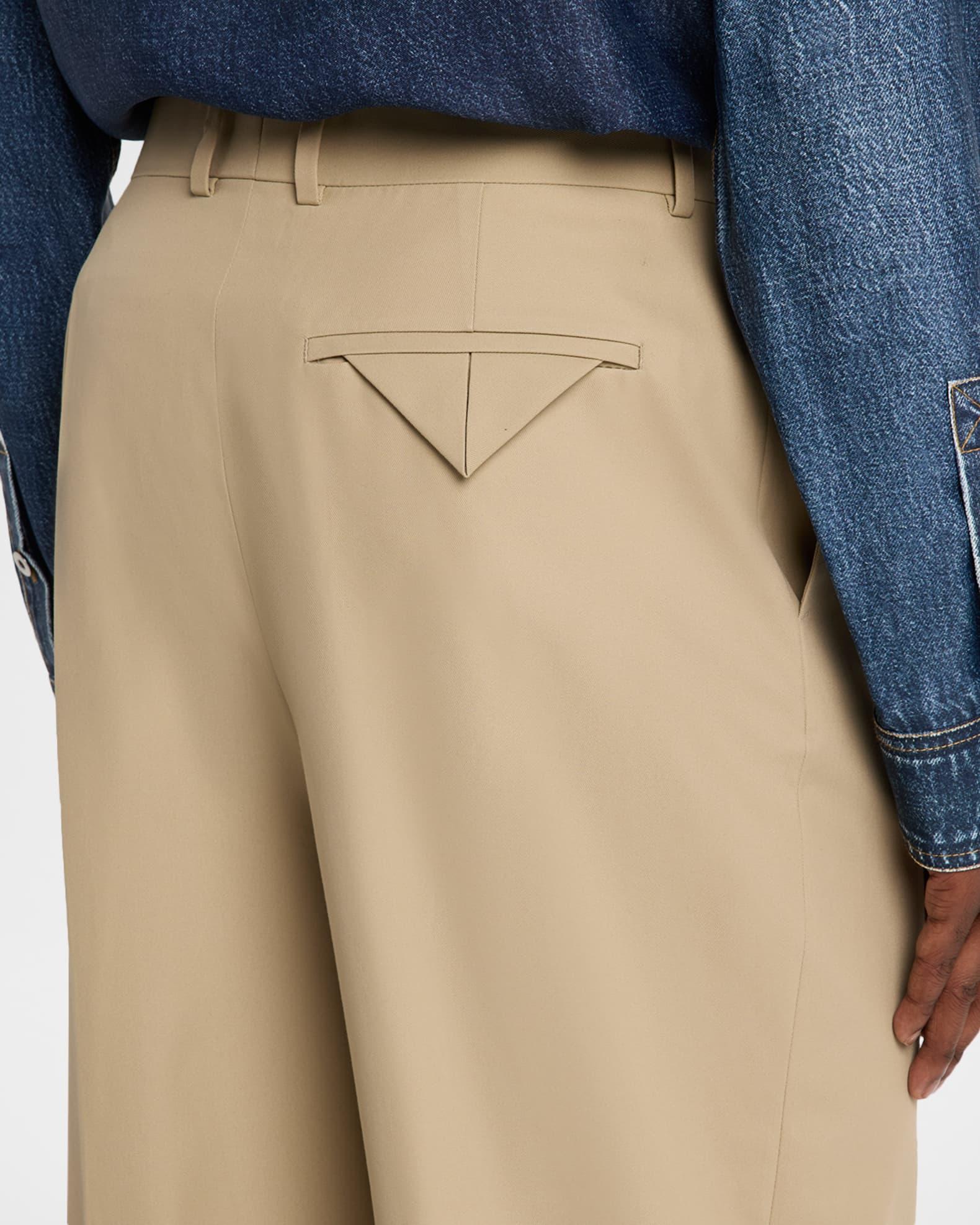 Men's Cotton Twill Straight-Leg Trousers Product Image