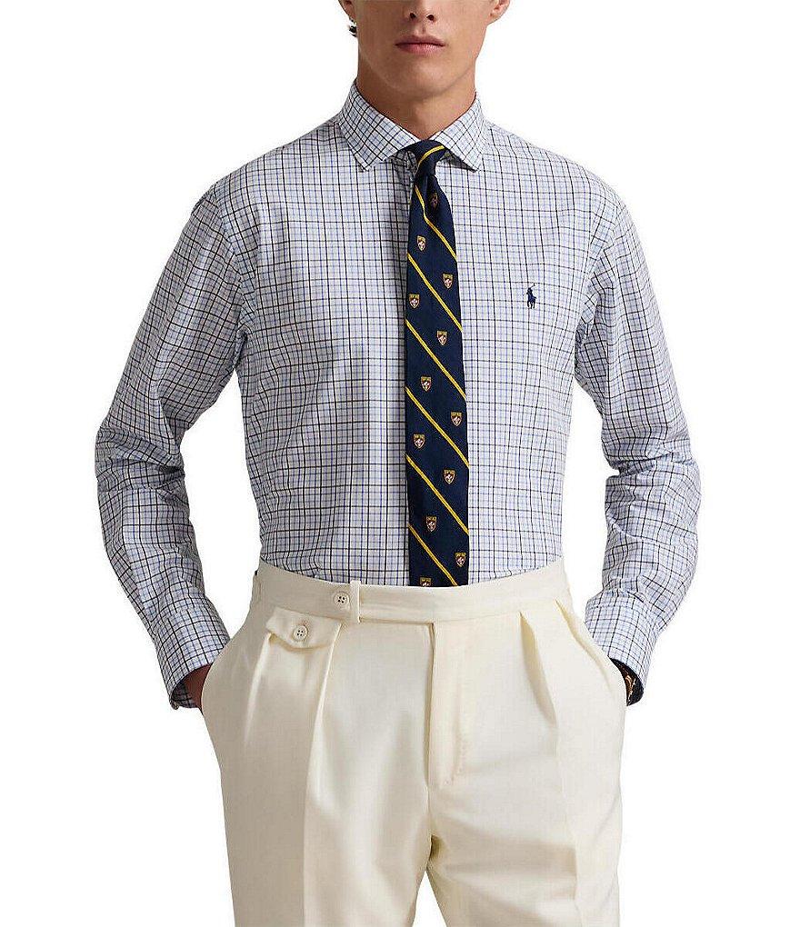 Polo Ralph Lauren Classic Tattersall Stretch Poplin Long Sleeve Woven Shirt Product Image