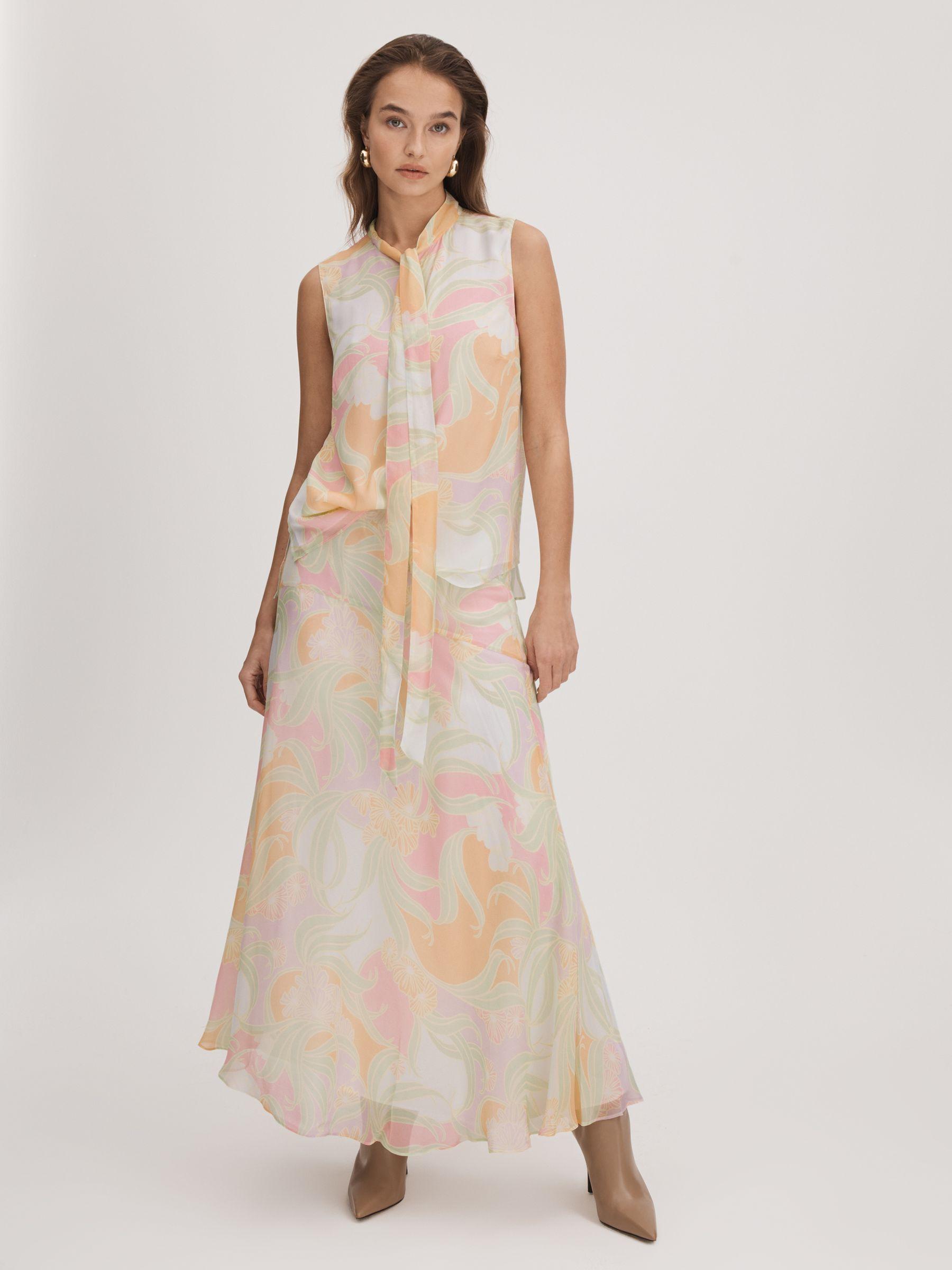 Florere Printed Midi Skirt in Multi Product Image