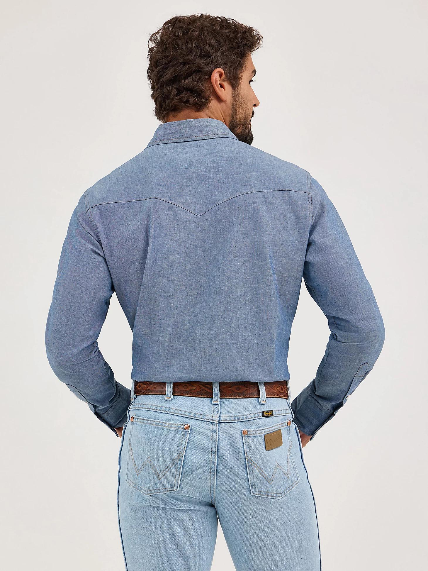 Cowboy Cut® Long Sleeve Western Snap Chambray Work Shirt | Men's SHIRTS | Wrangler® Product Image