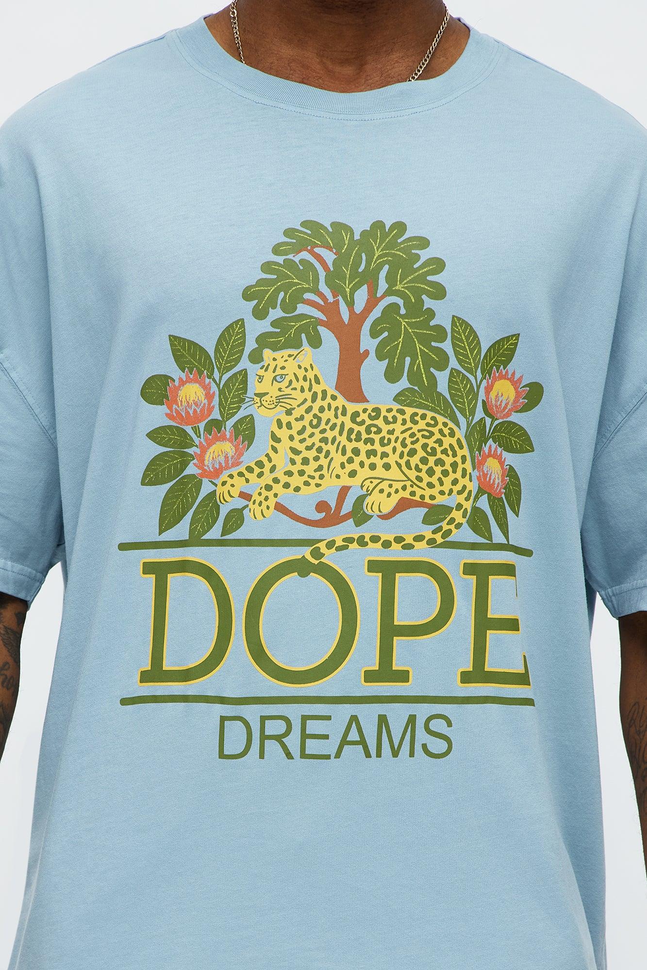 Dope Dreams Oversized Short Sleeve Tee - Light Blue Male Product Image