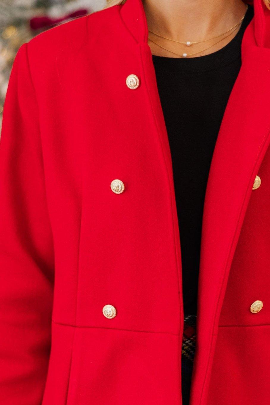 City Streets Red Coat Female Product Image