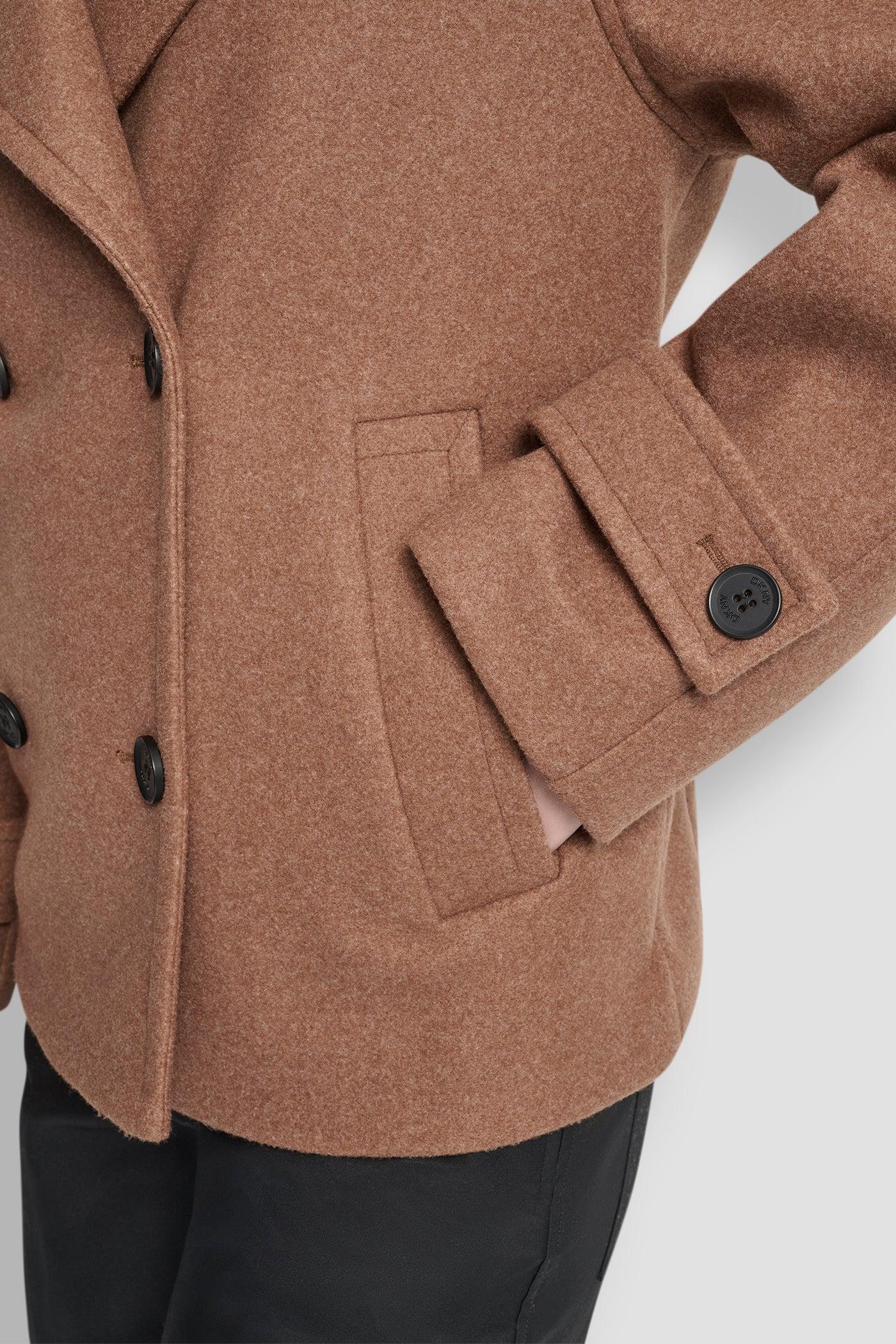 SHORT FAUX WOOL JACKET Product Image