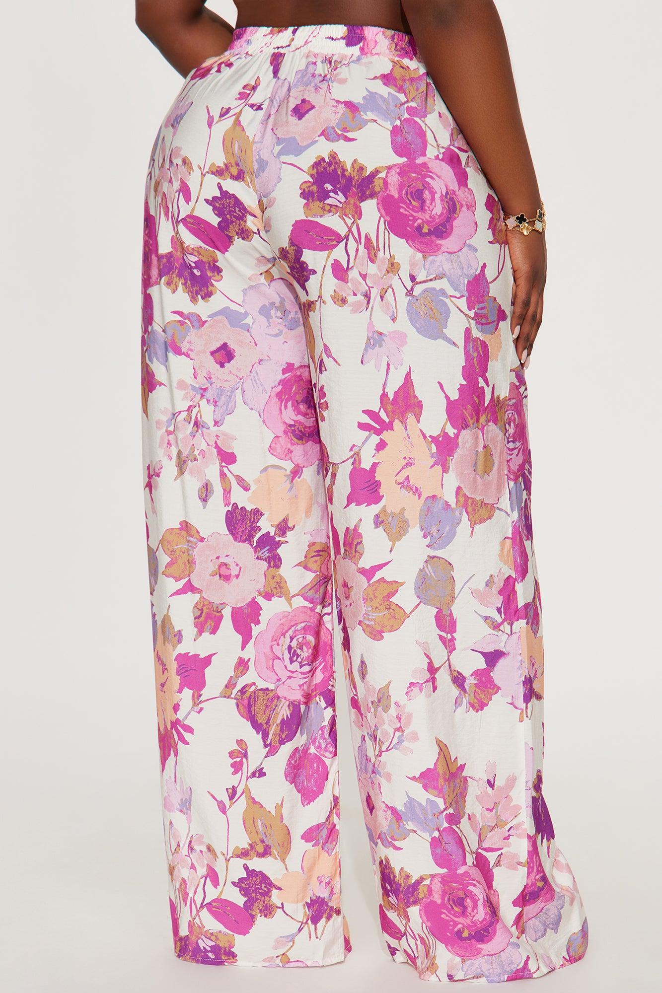 Sweet Bloom Wide Leg Pant - White/combo Product Image