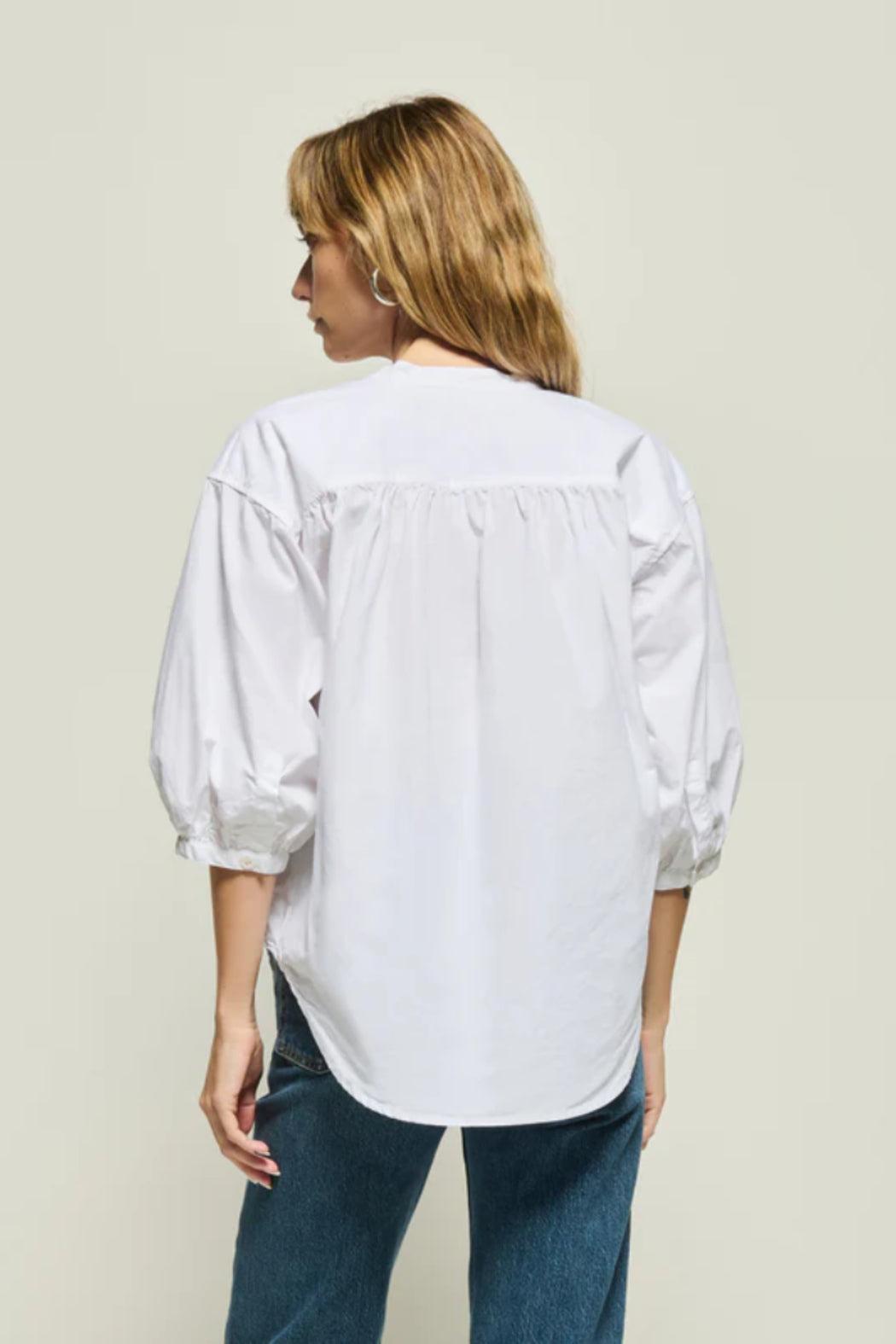 Daphna Poplin Shirt - White Product Image