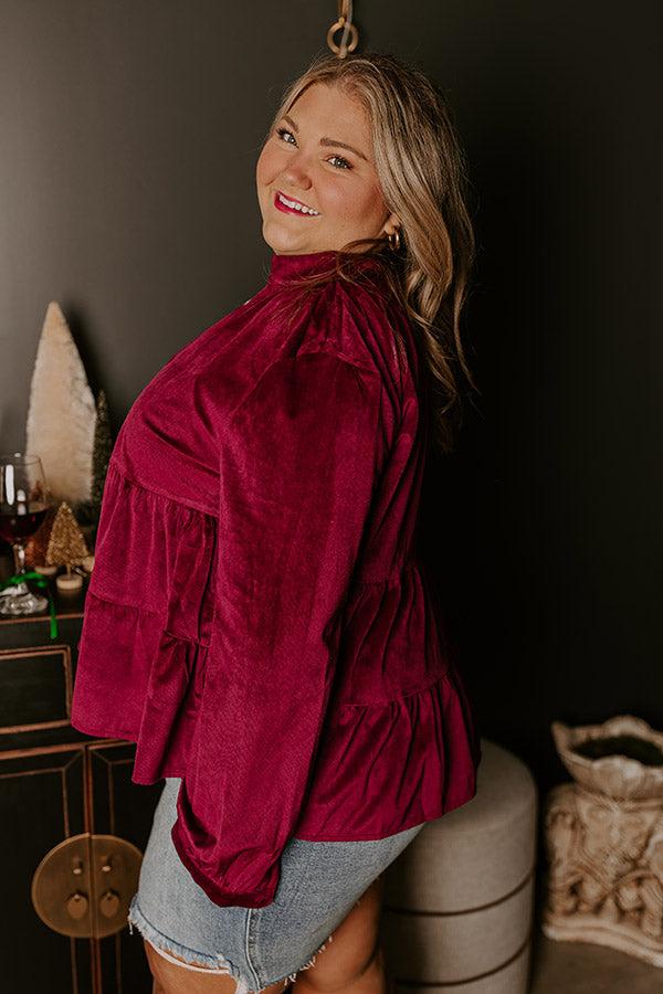 Sonoma Sways Shift Top in Wine Curves Product Image