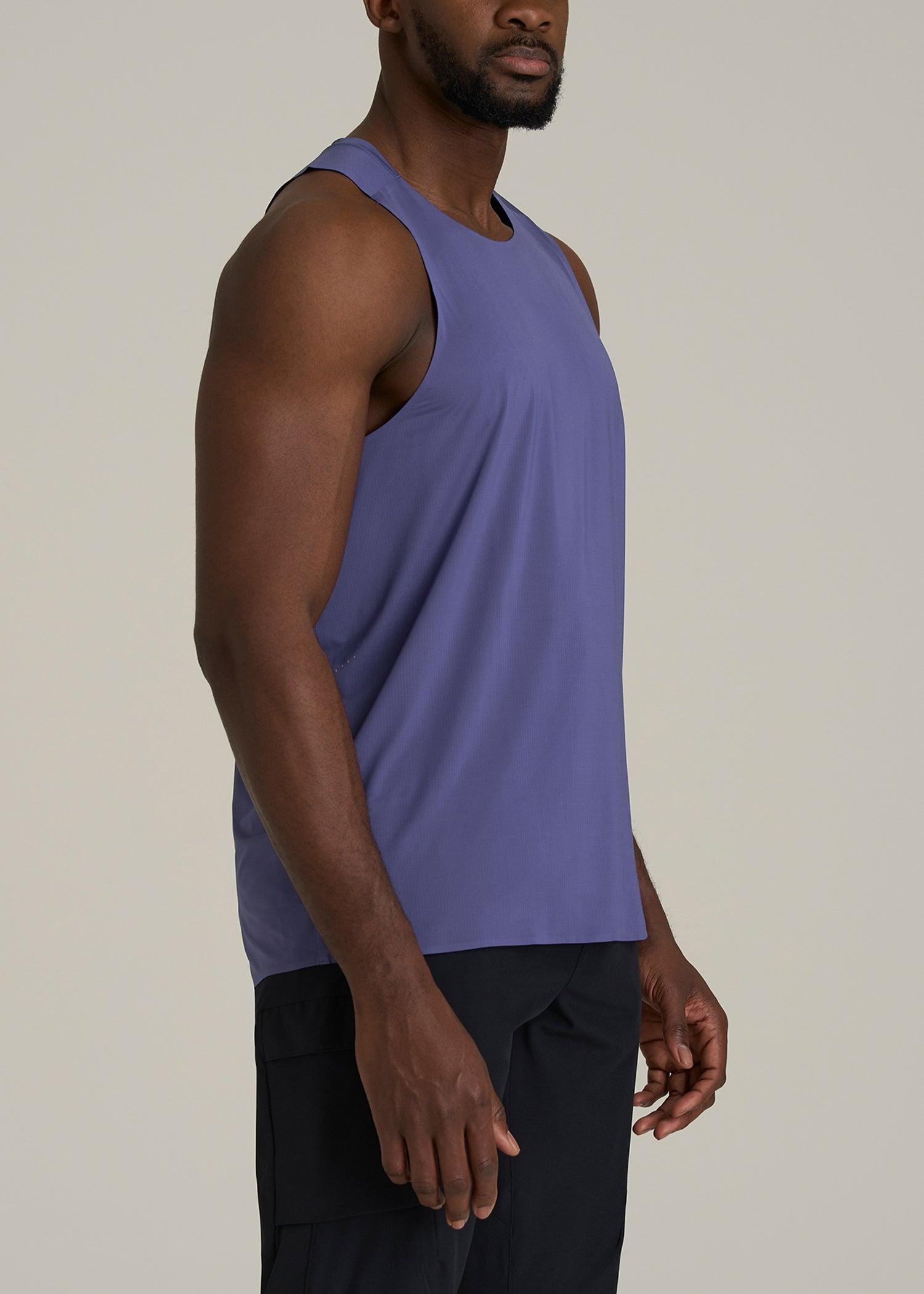 Perforated Training Singlet for Tall Men in Future Dusk Male Product Image