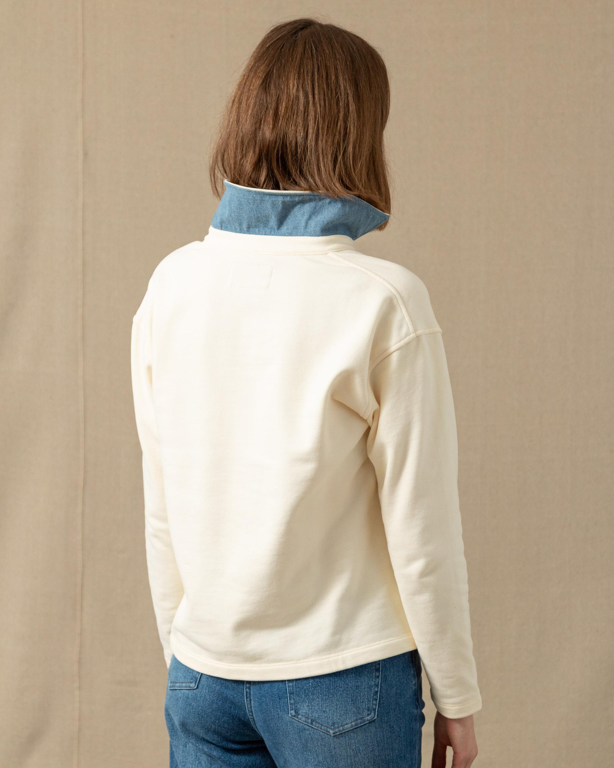 Inlet Pullover in Cream Loopback Terry Product Image