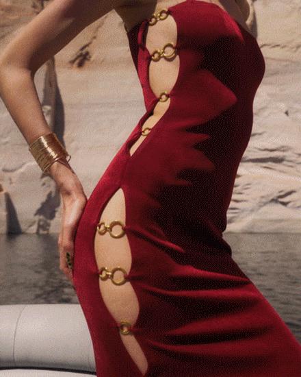 Adeline Dress (Red) Product Image