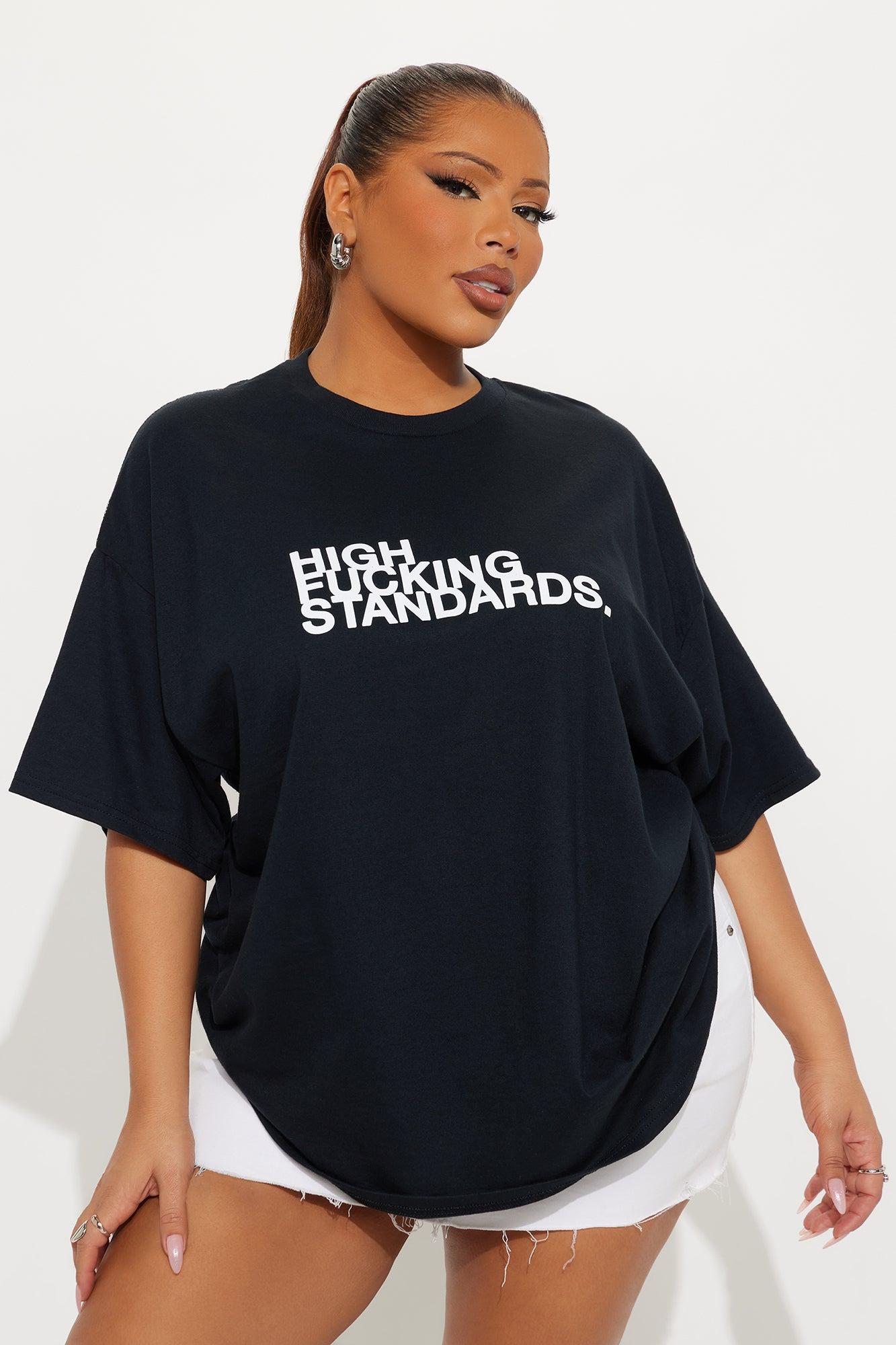 High Standards Tee  - Black Female Product Image