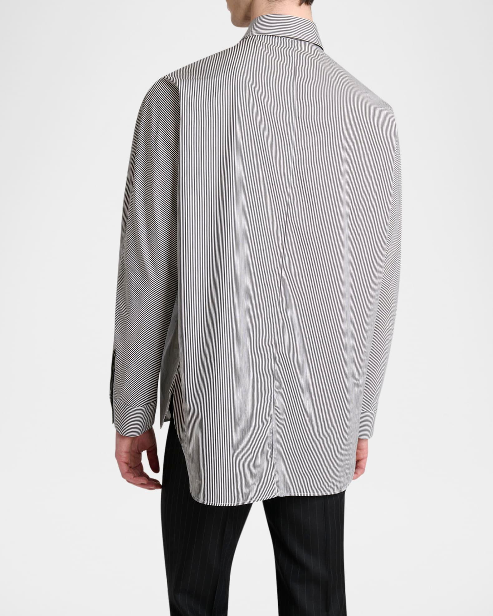 Men's Pinstripe Poplin Dress Shirt Product Image