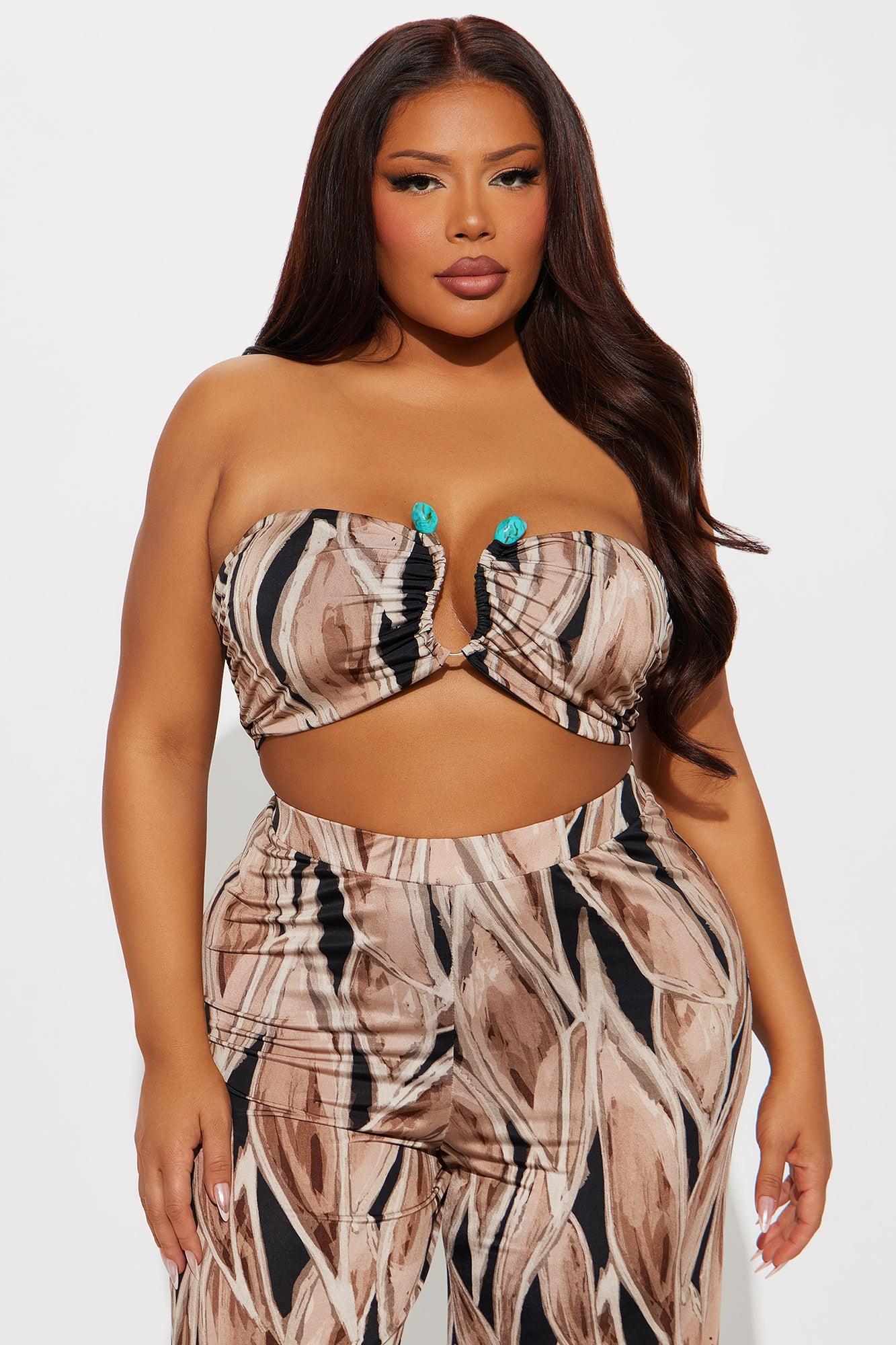 Alessia Pant Set - Taupe/combo Product Image